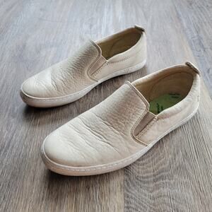 Frye Slip On Mens White Leather Casual Fashion Sneakers Size 8.5